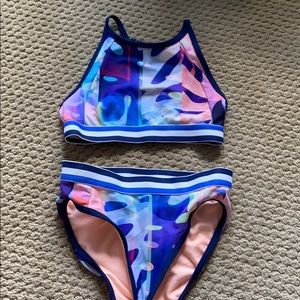 kids athleta bathing suit set worn once
